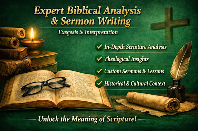 do expert biblical analysis, sermon writing and exegesis