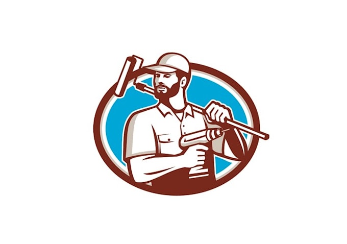 make high resolution a handyman logo for home handy work