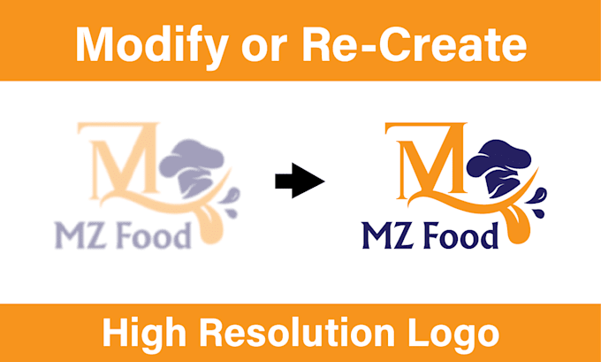 modify, recreate, refresh, or vector your logo design