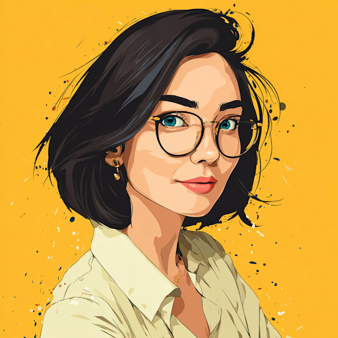 illustrate avatar, cartoon caricature for profile