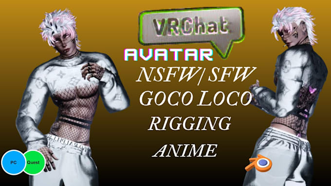 custom vrchat avatar vrc avatar vr character nsfw avatar and furry avatar