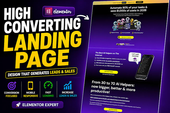 design a lead generation page for more leads and conversions