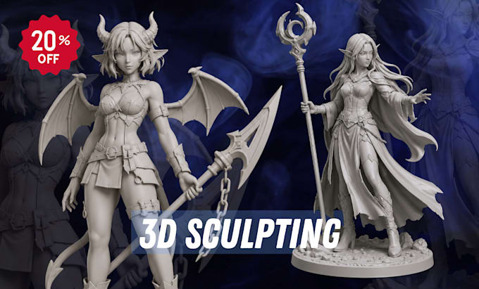sculpt high quality detailed 3d models for 3d printing