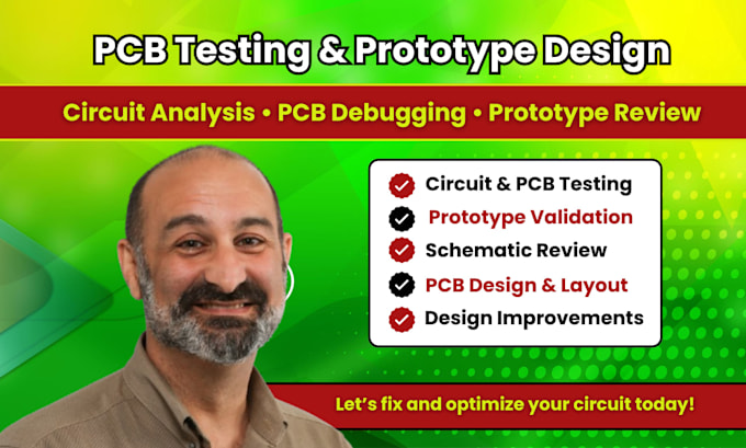 test circuit pcb tester  and prototype review and  design