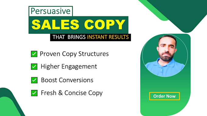 write highly converting sales copy for landing pages and website copy