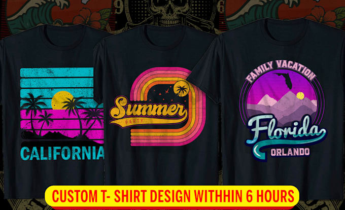 create a custom t shirt design within 6 hours