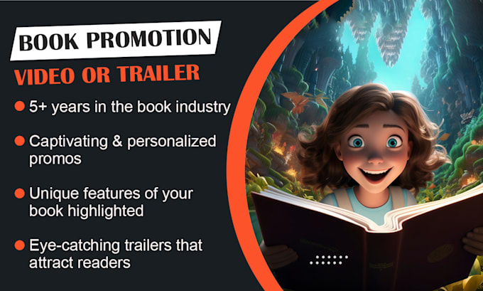 do book promotion video or trailer with page flip