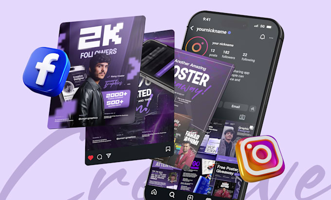 create scroll stopping social media post designs