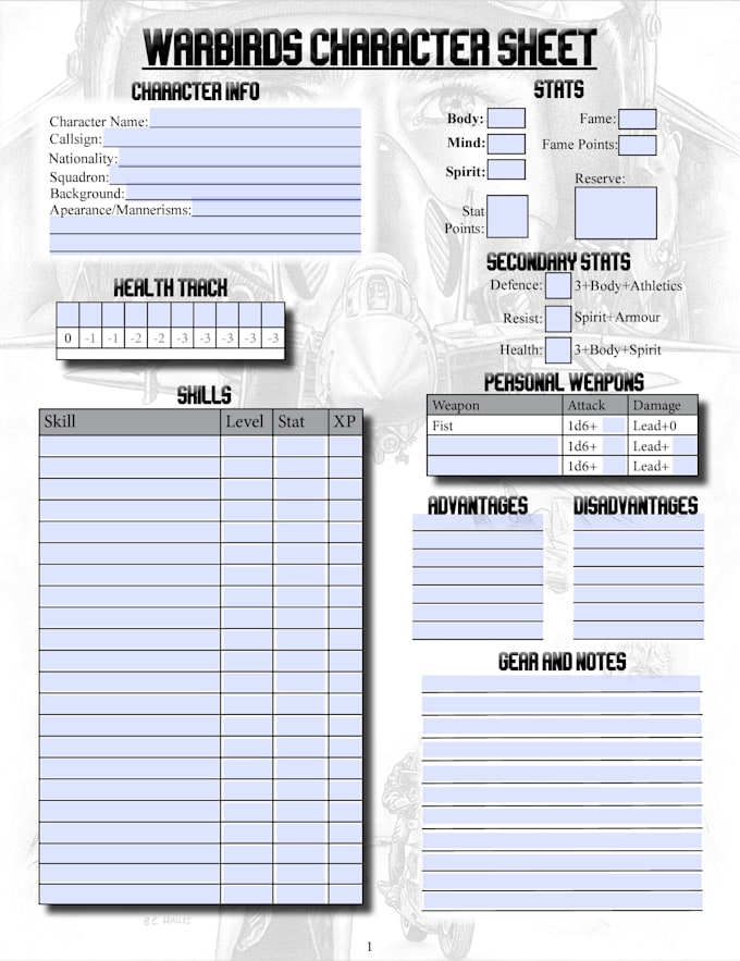 create an interactive PDF character sheet for your ttrpg