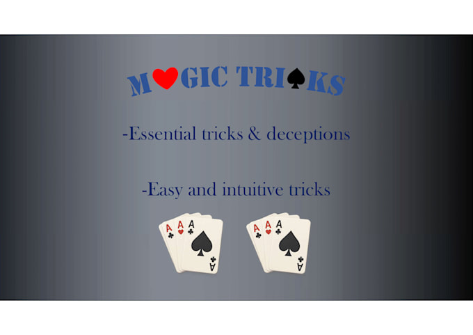 help you learn some cards magic tricks