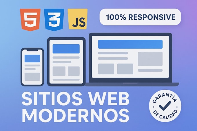 develop a modern website with HTML, CSS, and javascript