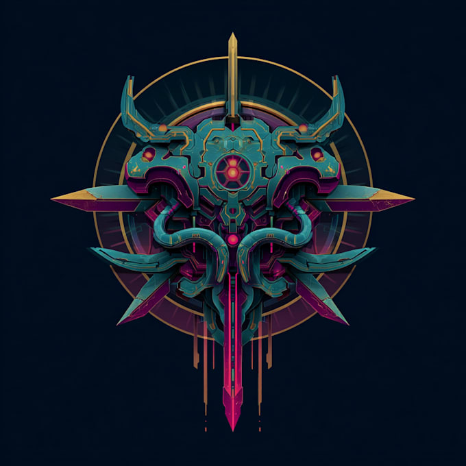 make an futuristic cyberpunk sport mascot logo