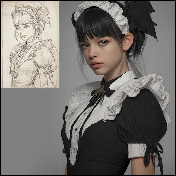 draw semi realistic character