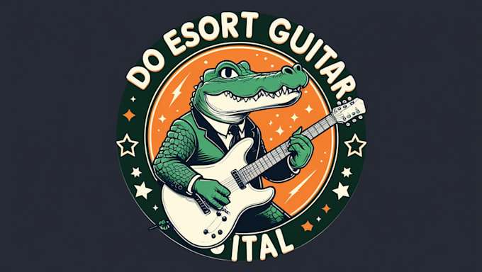 do esport guitar vintage crocodile logo