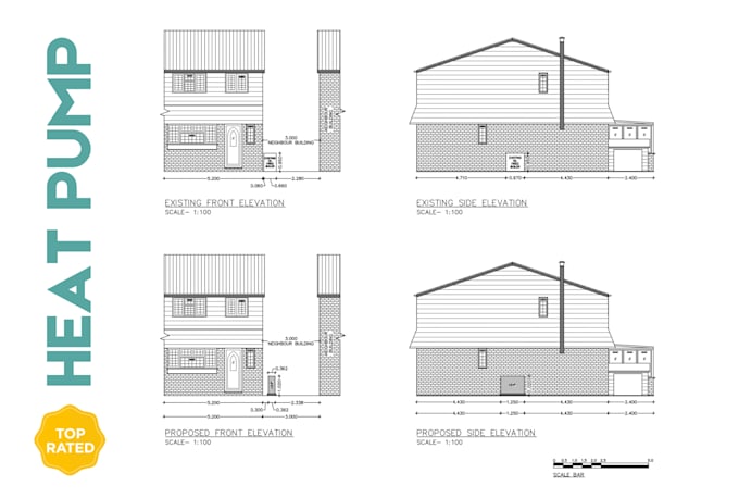 do heat pump planning permission drawings for UK