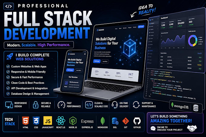 make front end website and back end developer reactjsnextjs
