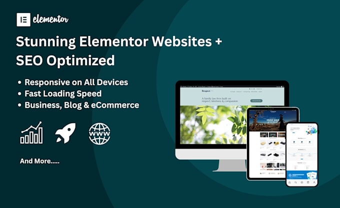 design, redesign elementor websites with SEO optimization