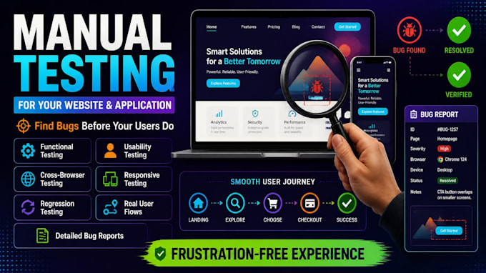 manually test your website and application