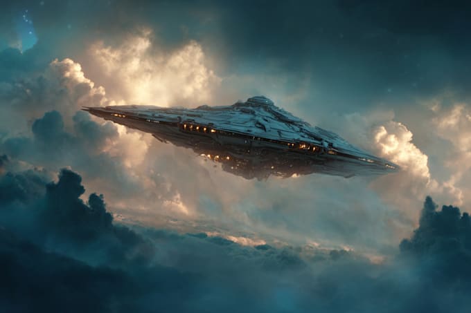 design spaceship, sci fi illustration and sci fi artv