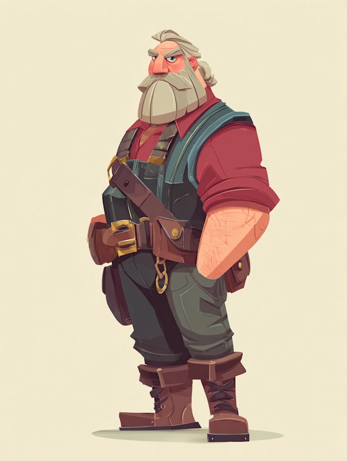 draw 2d game character illustration