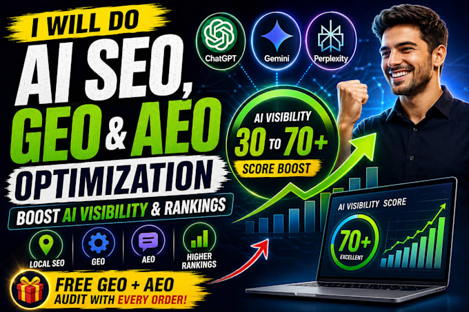 do ai SEO, GEO and aeo optimization to boost ai visibility score and rankings