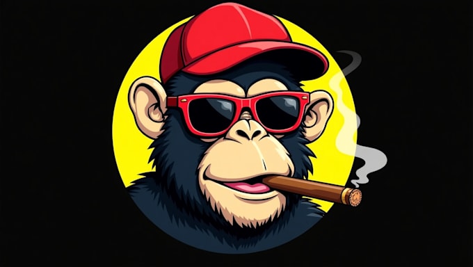 design outstanding monkey head logo in 12 hours