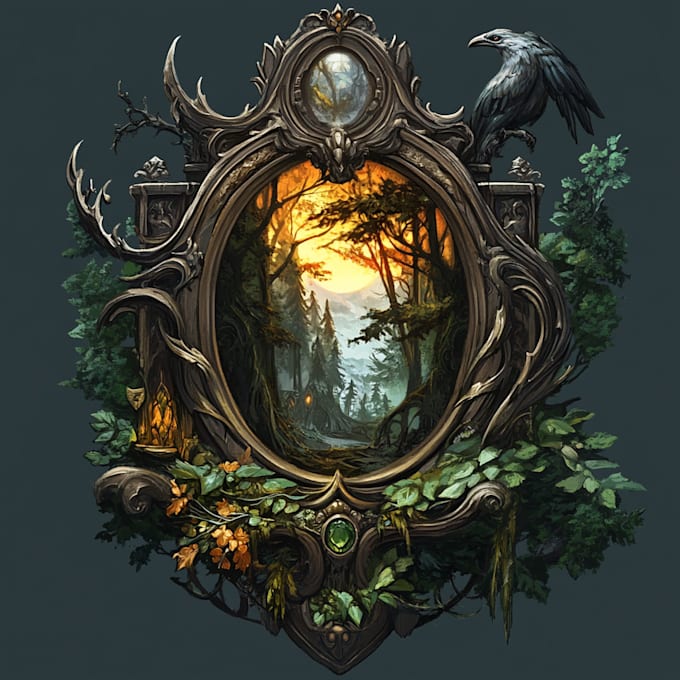 create logo designer anime, fantasy