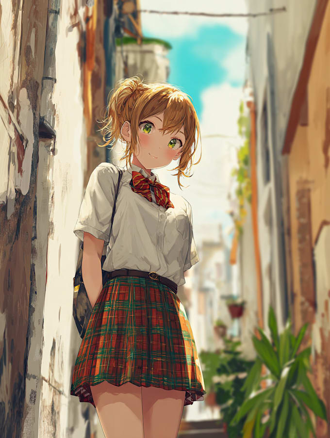 draw an anime character illustration for commercial use