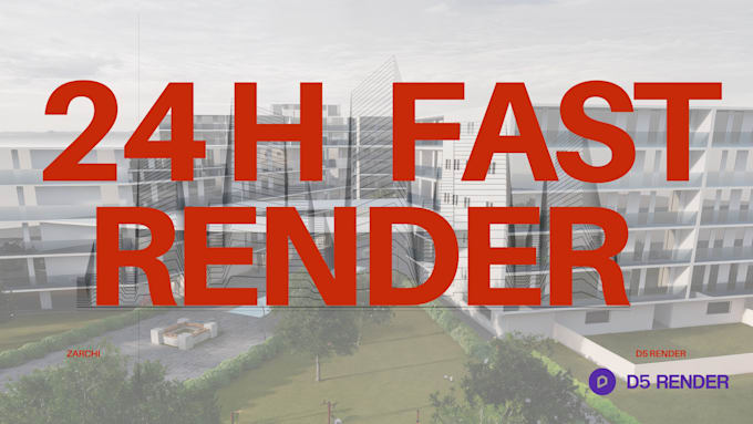deliver fast 3d architectural rendering in 24 hours