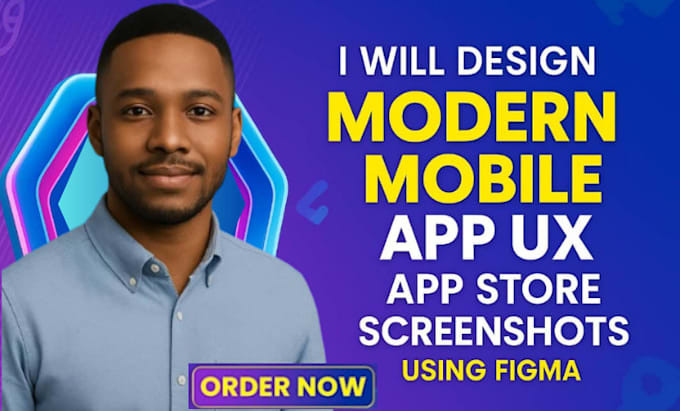 design modern mobile app ui ux app store screenshots using figma