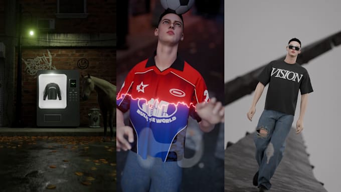 create a 3d fashion campaign video for your clothing brand