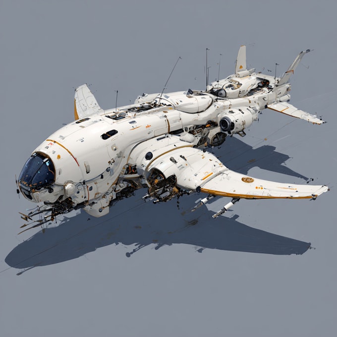 create spaceship concept art for you