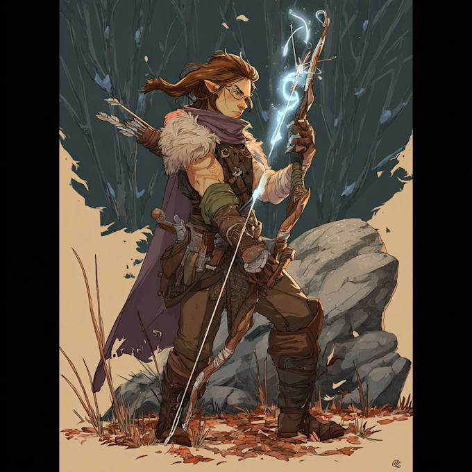 draw dnd character illustrations or dnd character art