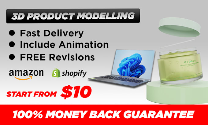 create your 3d product modeling for amazon and e commerce