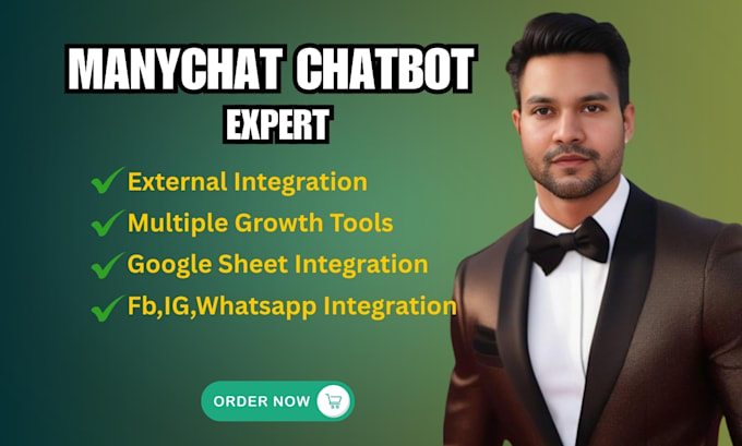 Create manychat and uchat chatbot for your social media business by ...