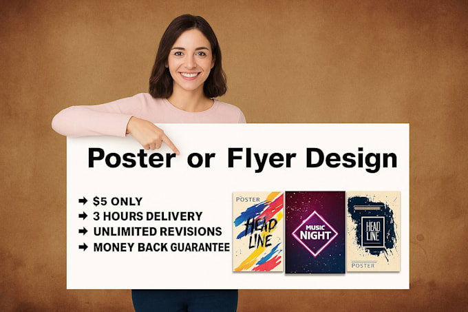 design unique banner, flyer or poster with fast delivery