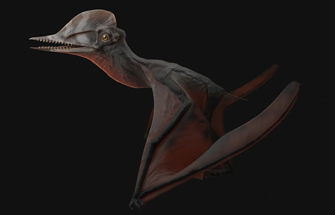 model germanodactylus, hemidactylus, creature design, bird creature,dinasaur rig