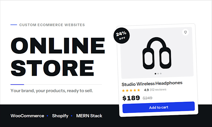 build ecommerce website for your online store
