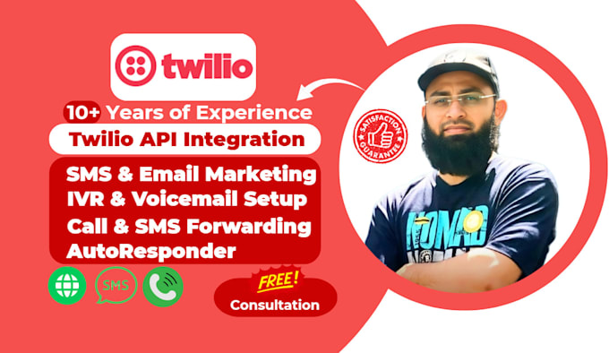 be your twilio expert voice call, messaging, conversations