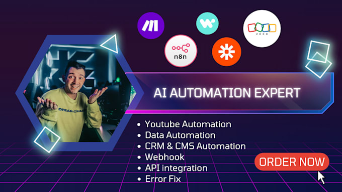 build n8n make and zapier automations and vapi retell ai agents
