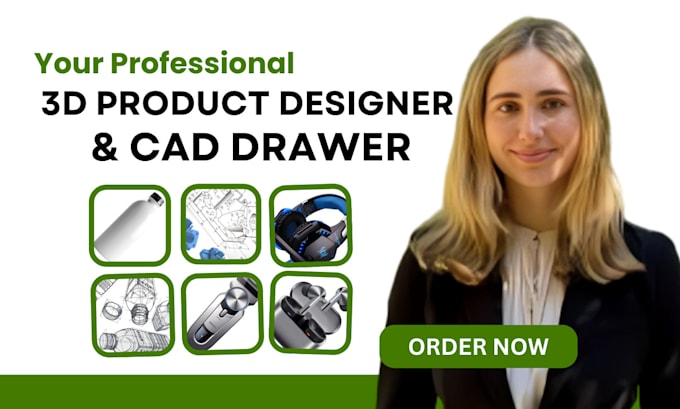 do 3d product rendering, modelling, and cad drawings for product design