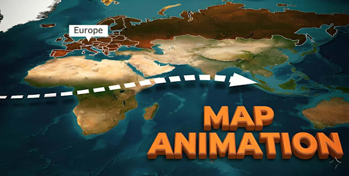 create professional 3d map animations for documentaries like vox