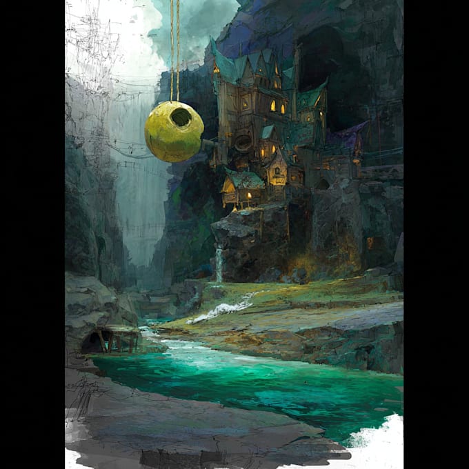 Create fantasy environment concept art by Beavured | Fiverr