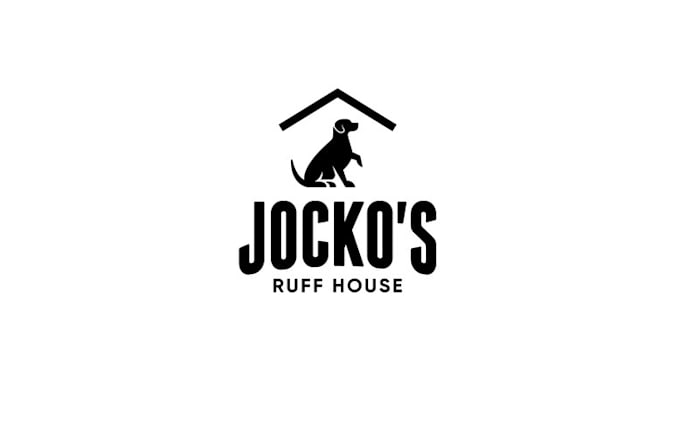 design creative doggy daycare ruff house logo