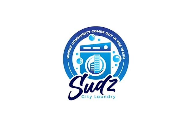 design eye catching modern laundromat logo