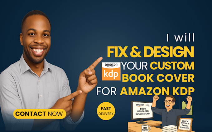 fix and design book cover for amazon KDP and ingramspark publishing