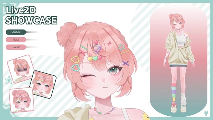 Draw ad rig live 2d vtuber model, 3d vtuber model, live2d rigging ...