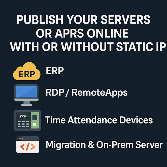 publish your local servers or devices with no static IP