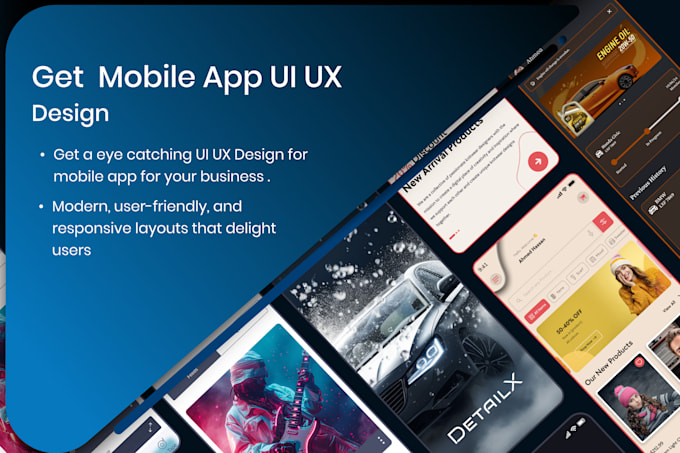 design modern mobile app UI UX in figma