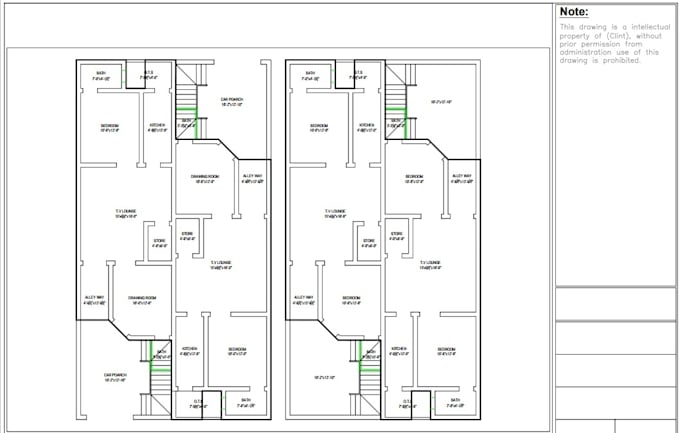 draw construction and house plans cad drawing